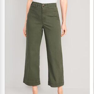 Old Navy High-Waisted Crop Chino Wide-Leg Pants